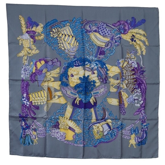 Authentic Hermes Carré Chapeau Silk Scarf - Picture 1 of 5